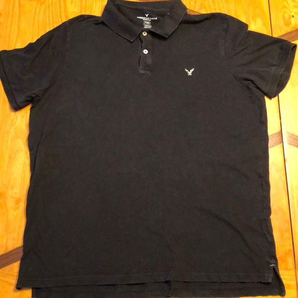 Men’s Polo American Eagle Flex Black Xxlarge - Picture 1 of 4